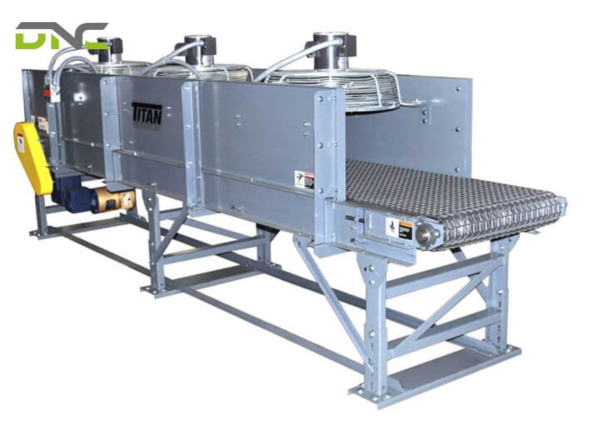 How is a cooling conveyor designed and built?