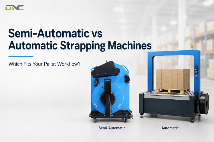 Semi-Automatic vs Automatic Strapping Machine | DNC Automation