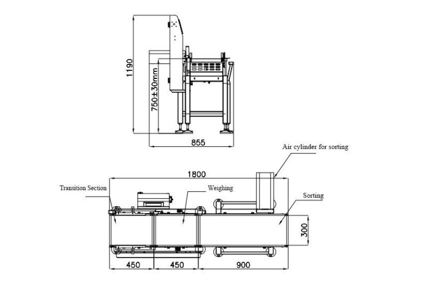 Automatic Check Weight Machine 6 Structure CW-300 Automatic Check Weight Machine